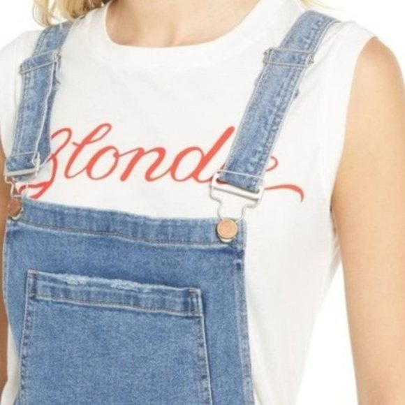 BLANK NYC "It's Vintage" Overalls Medium Wash Denim Size 29 - Picture 7 of 10